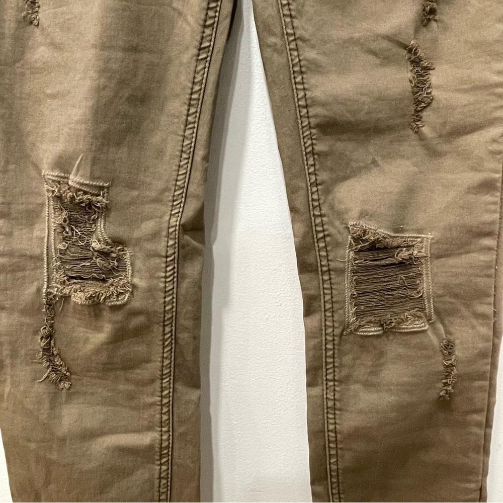 Harmony + Havoc Vintage Khaki Skinny Jeans Size 3 - Distressed with Patches - Picture 4 of 16